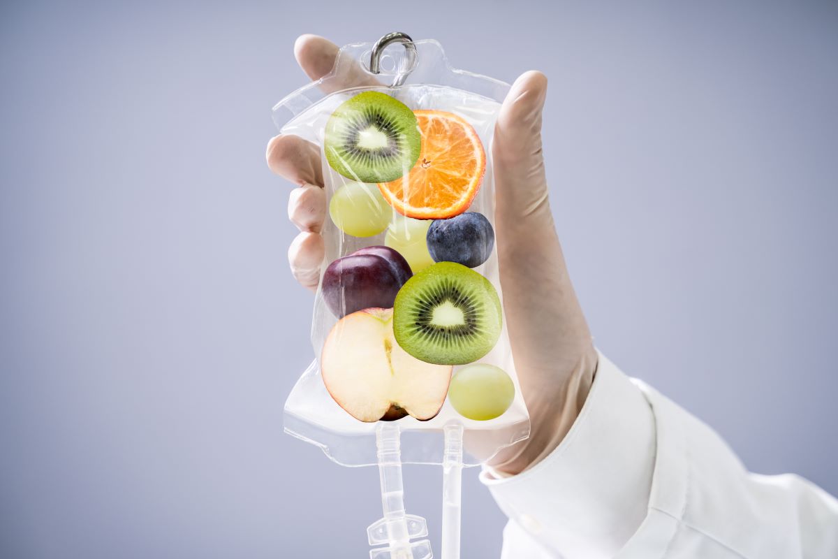 IV bag of natural fruit